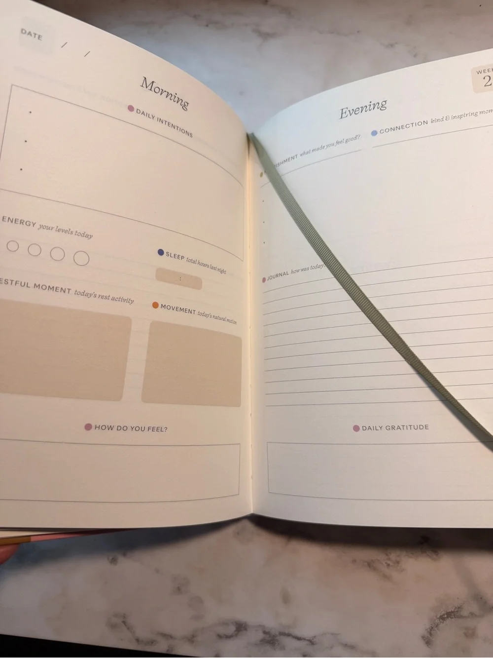 Anthropologie Papier Pause Wellness Journal - Hardcover Bows